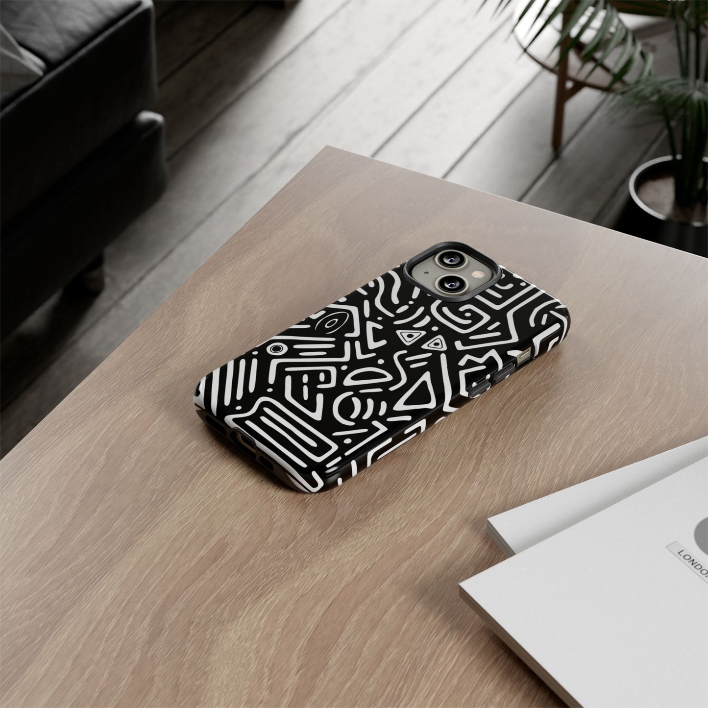 Stylish Phone Case, Abstract Design, Tough Cell Phone Cover, Modern Smartphone Protector, Gift for Tech Lovers, Unique Accessories