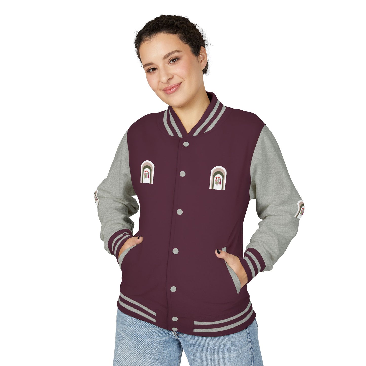 Dinkgwana - Stylish Unisex Letterman Jacket, Vintage Style Outerwear, Casual Everyday Jacket, Gift for Friends, Sports and Weekend Style