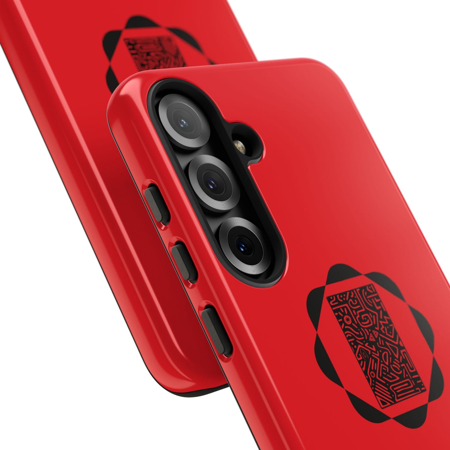 Tough Cases Phone Case, Bold Red Design, Unique Gift for Tech Lovers, Customize for Birthdays, Holidays, Everyday Use