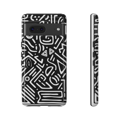 Stylish Phone Case, Abstract Design, Tough Cell Phone Cover, Modern Smartphone Protector, Gift for Tech Lovers, Unique Accessories