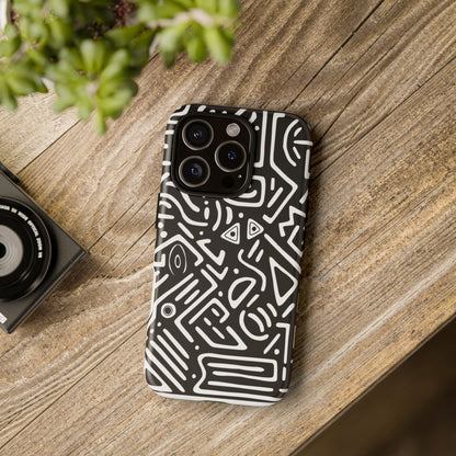 Stylish Phone Case, Abstract Design, Tough Cell Phone Cover, Modern Smartphone Protector, Gift for Tech Lovers, Unique Accessories