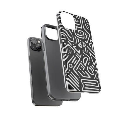 Stylish Phone Case, Abstract Design, Tough Cell Phone Cover, Modern Smartphone Protector, Gift for Tech Lovers, Unique Accessories