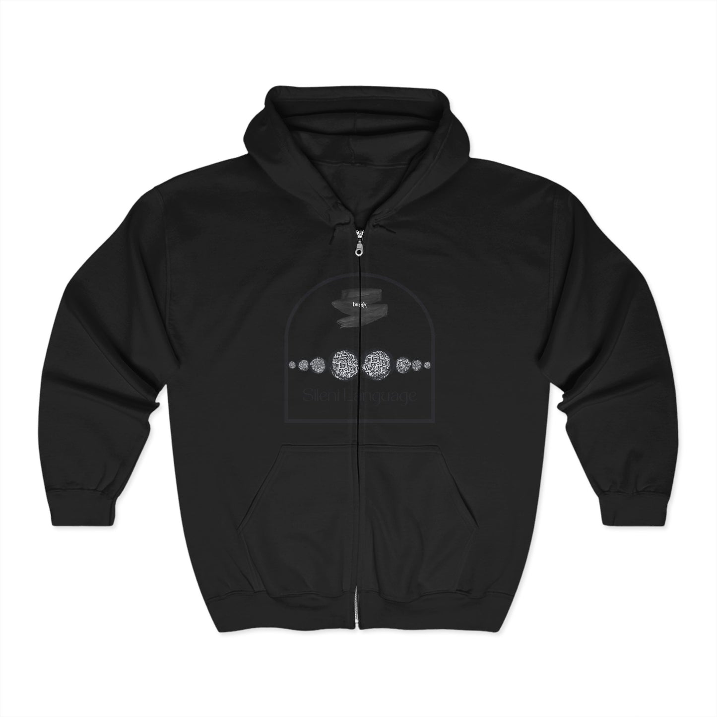 Sign Language - Unisex Full Zip Hooded Sweatshirt - Design, Comfortable & Stylish for Everyday Use
