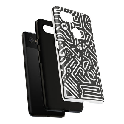 Stylish Phone Case, Abstract Design, Tough Cell Phone Cover, Modern Smartphone Protector, Gift for Tech Lovers, Unique Accessories