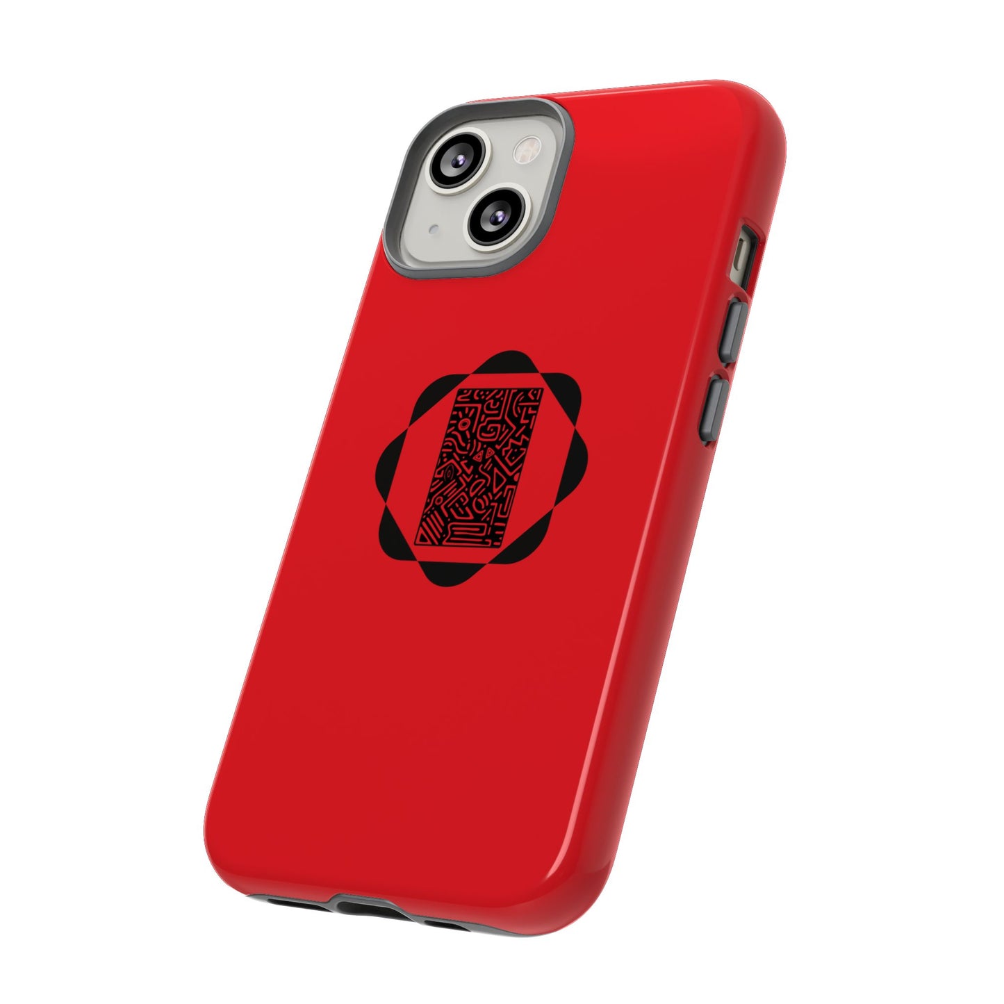 Tough Cases Phone Case, Bold Red Design, Unique Gift for Tech Lovers, Customize for Birthdays, Holidays, Everyday Use