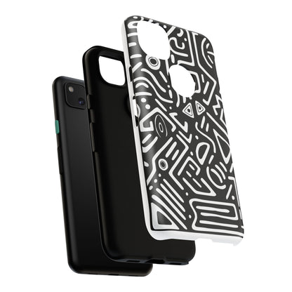Stylish Phone Case, Abstract Design, Tough Cell Phone Cover, Modern Smartphone Protector, Gift for Tech Lovers, Unique Accessories
