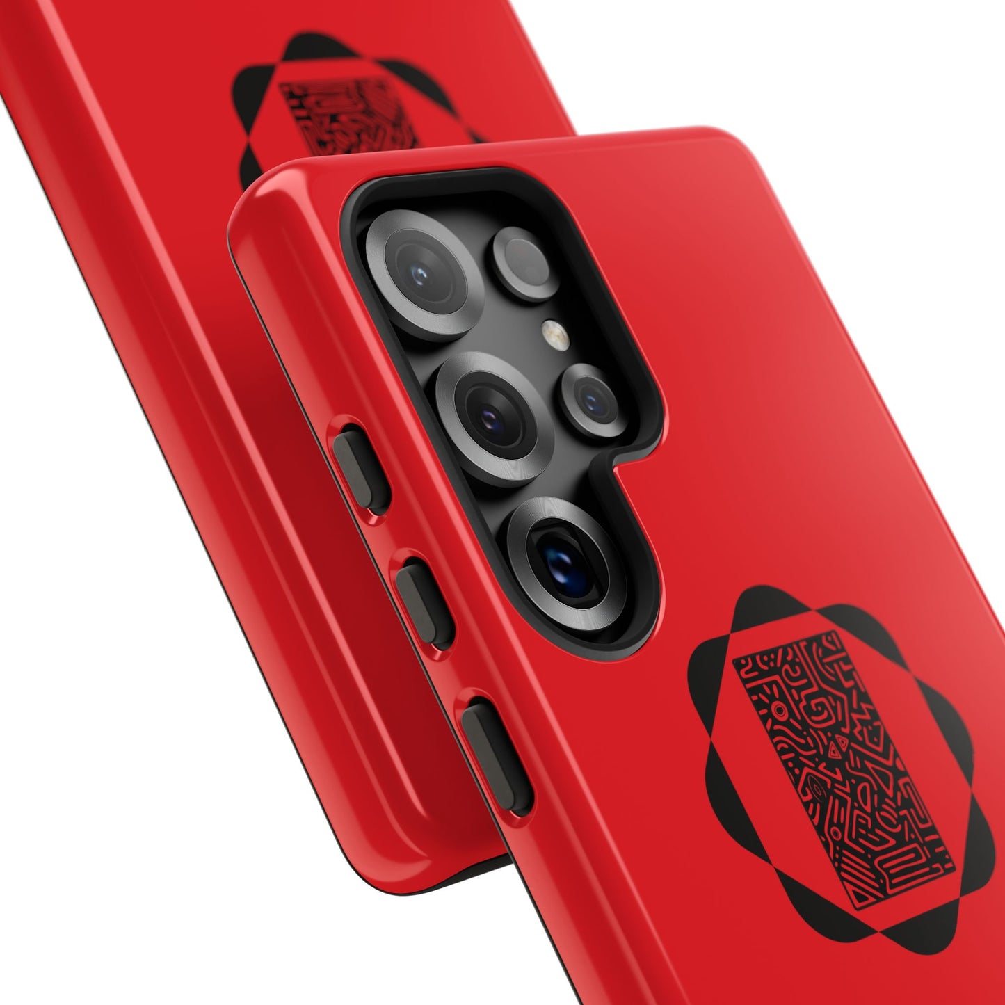 Tough Cases Phone Case, Bold Red Design, Unique Gift for Tech Lovers, Customize for Birthdays, Holidays, Everyday Use
