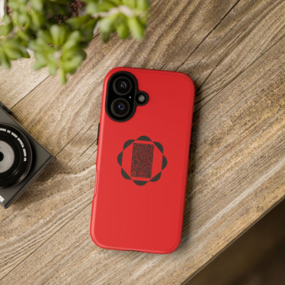 Tough Cases Phone Case, Bold Red Design, Unique Gift for Tech Lovers, Customize for Birthdays, Holidays, Everyday Use