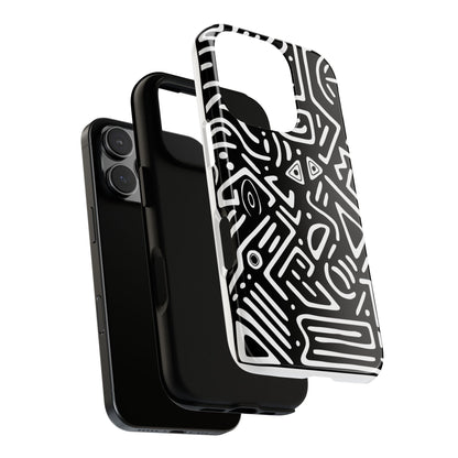 Stylish Phone Case, Abstract Design, Tough Cell Phone Cover, Modern Smartphone Protector, Gift for Tech Lovers, Unique Accessories