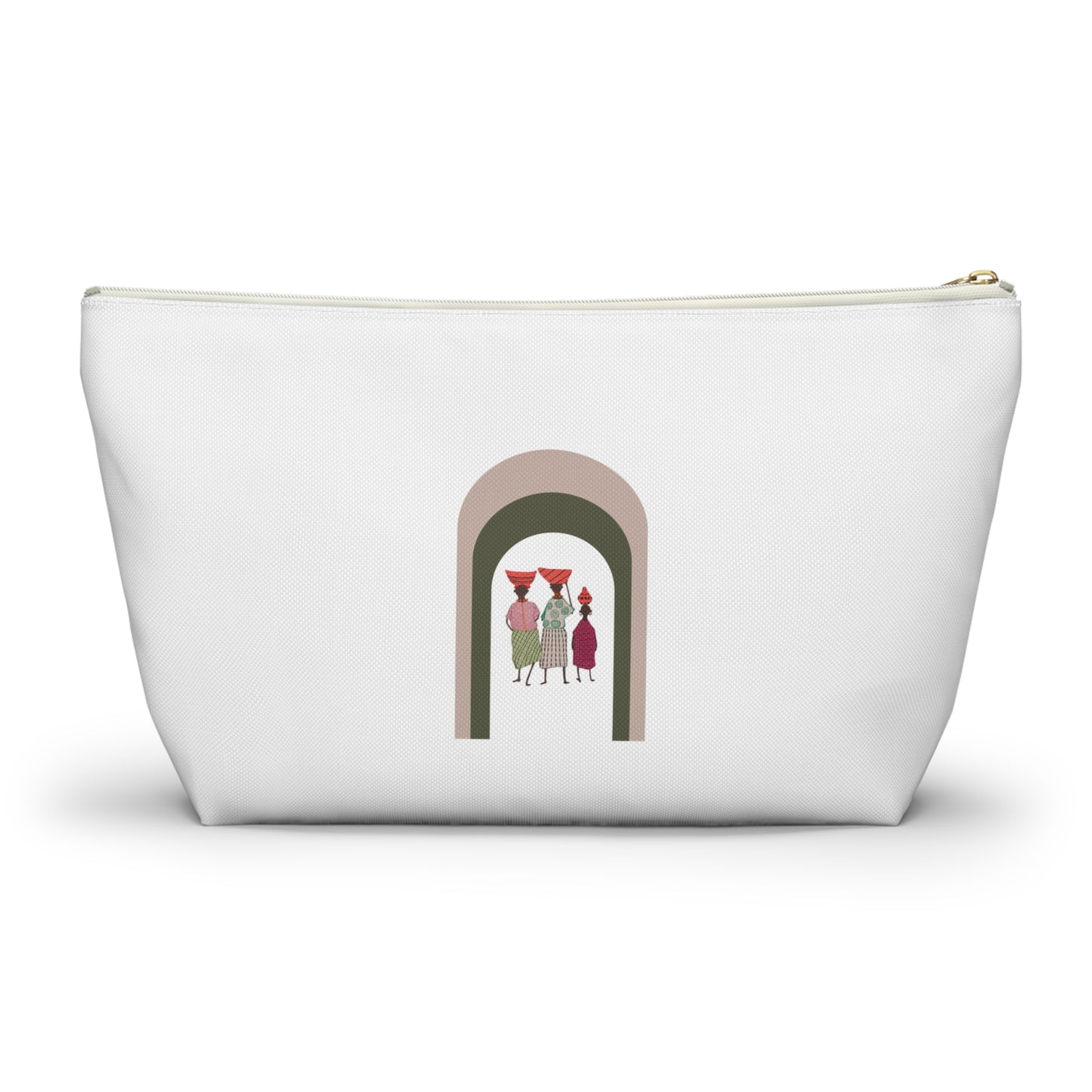 Dinkgwana - Artistic Accessory Pouch, Stylish Makeup Bag, Floral Travel Organizer, Cute Pencil Case, Unique Gift for Her