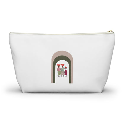 Dinkgwana - Artistic Accessory Pouch, Stylish Makeup Bag, Floral Travel Organizer, Cute Pencil Case, Unique Gift for Her
