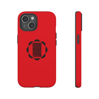 Tough Cases Phone Case, Bold Red Design, Unique Gift for Tech Lovers, Customize for Birthdays, Holidays, Everyday Use