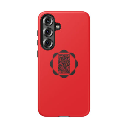 Tough Cases Phone Case, Bold Red Design, Unique Gift for Tech Lovers, Customize for Birthdays, Holidays, Everyday Use