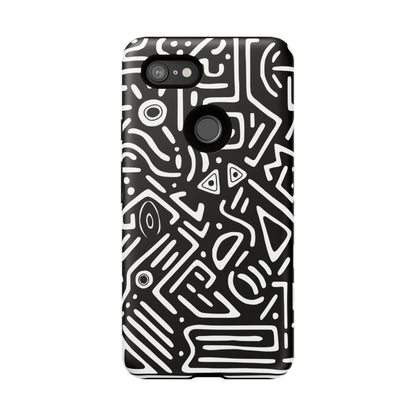 Stylish Phone Case, Abstract Design, Tough Cell Phone Cover, Modern Smartphone Protector, Gift for Tech Lovers, Unique Accessories