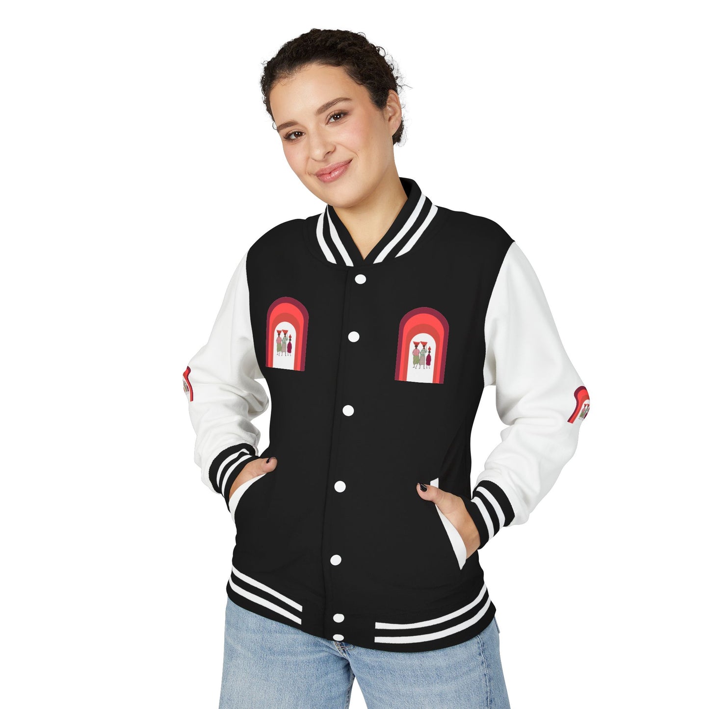 Dinkgwana - Unisex Letterman Jacket with Retro Design, Trendy Outerwear, Perfect for College, Parties, Gift Idea, Sports Events, Casual Wear
