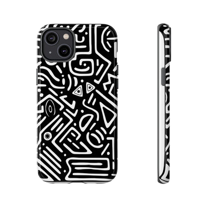 Stylish Phone Case, Abstract Design, Tough Cell Phone Cover, Modern Smartphone Protector, Gift for Tech Lovers, Unique Accessories
