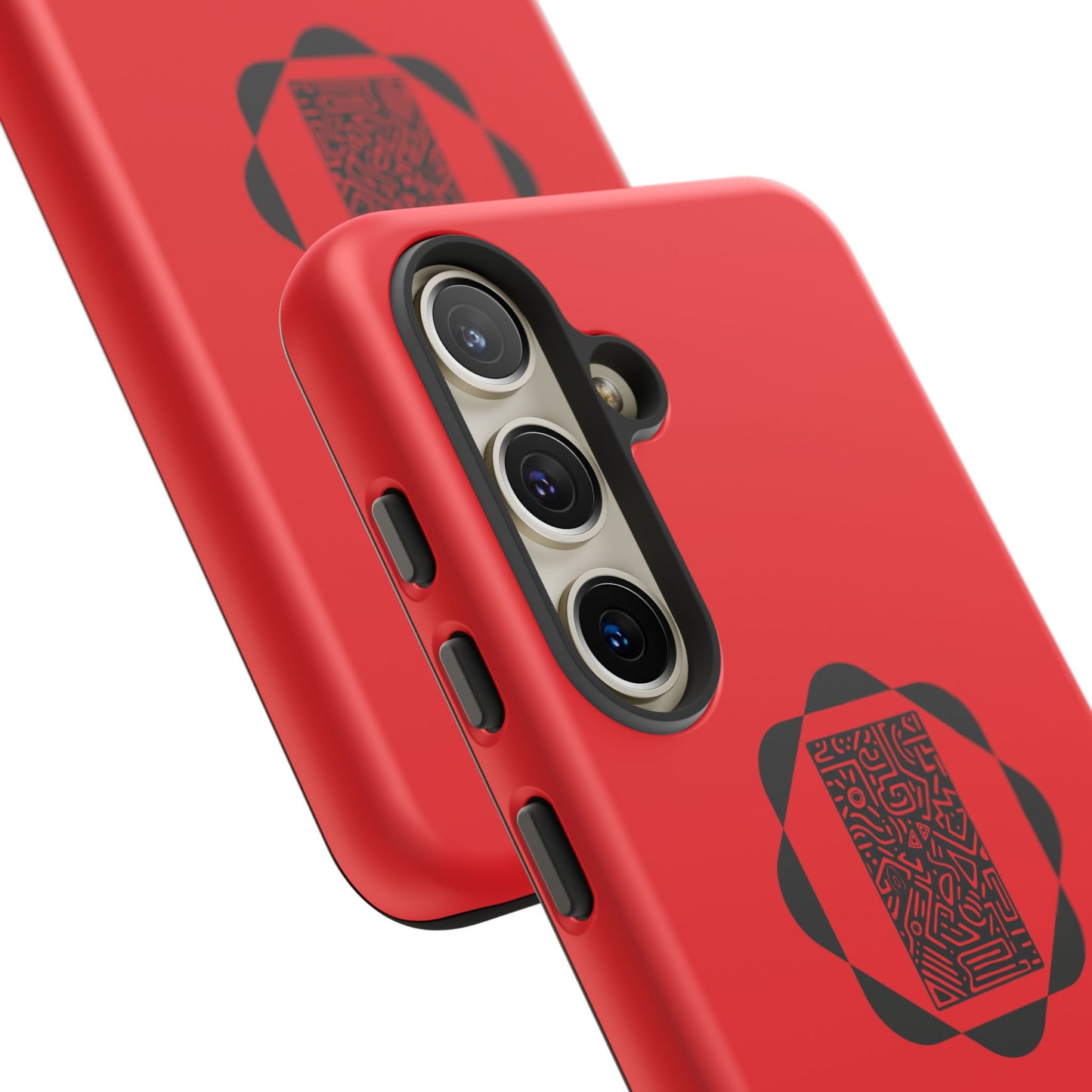 Tough Cases Phone Case, Bold Red Design, Unique Gift for Tech Lovers, Customize for Birthdays, Holidays, Everyday Use