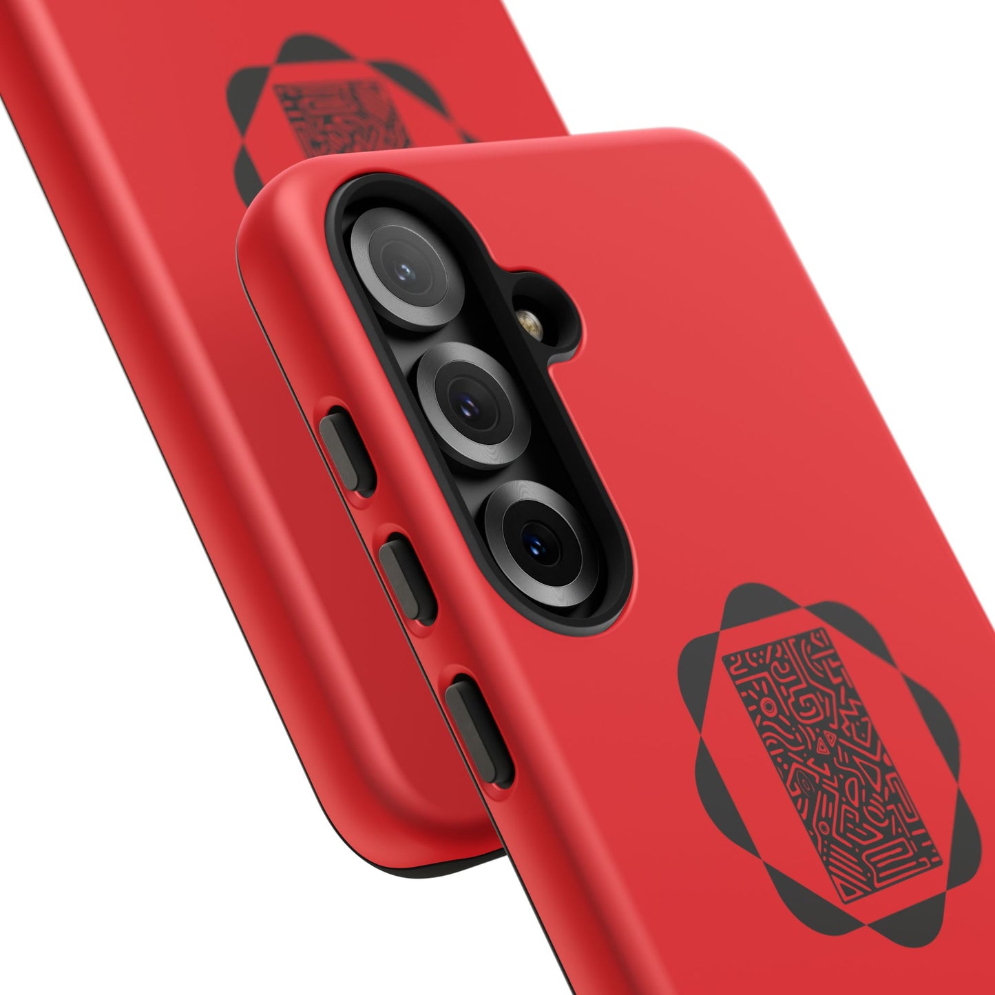 Tough Cases Phone Case, Bold Red Design, Unique Gift for Tech Lovers, Customize for Birthdays, Holidays, Everyday Use