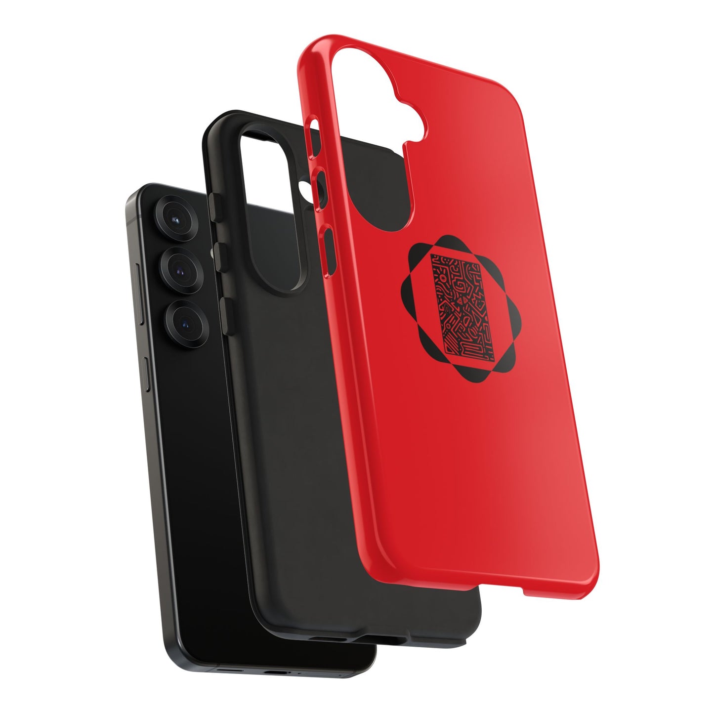 Tough Cases Phone Case, Bold Red Design, Unique Gift for Tech Lovers, Customize for Birthdays, Holidays, Everyday Use