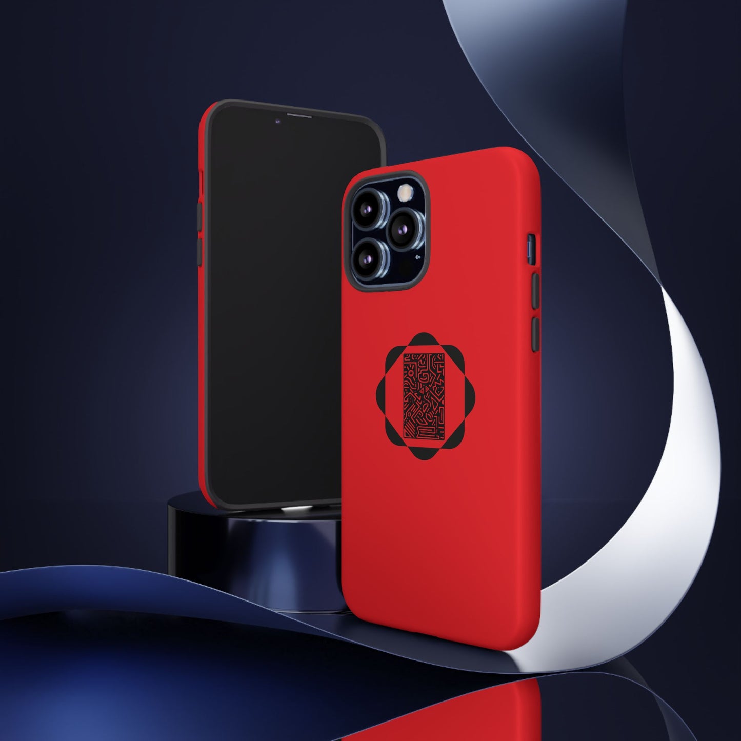 Tough Cases Phone Case, Bold Red Design, Unique Gift for Tech Lovers, Customize for Birthdays, Holidays, Everyday Use