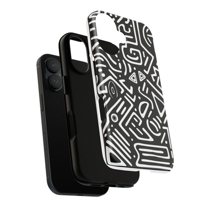 Stylish Phone Case, Abstract Design, Tough Cell Phone Cover, Modern Smartphone Protector, Gift for Tech Lovers, Unique Accessories