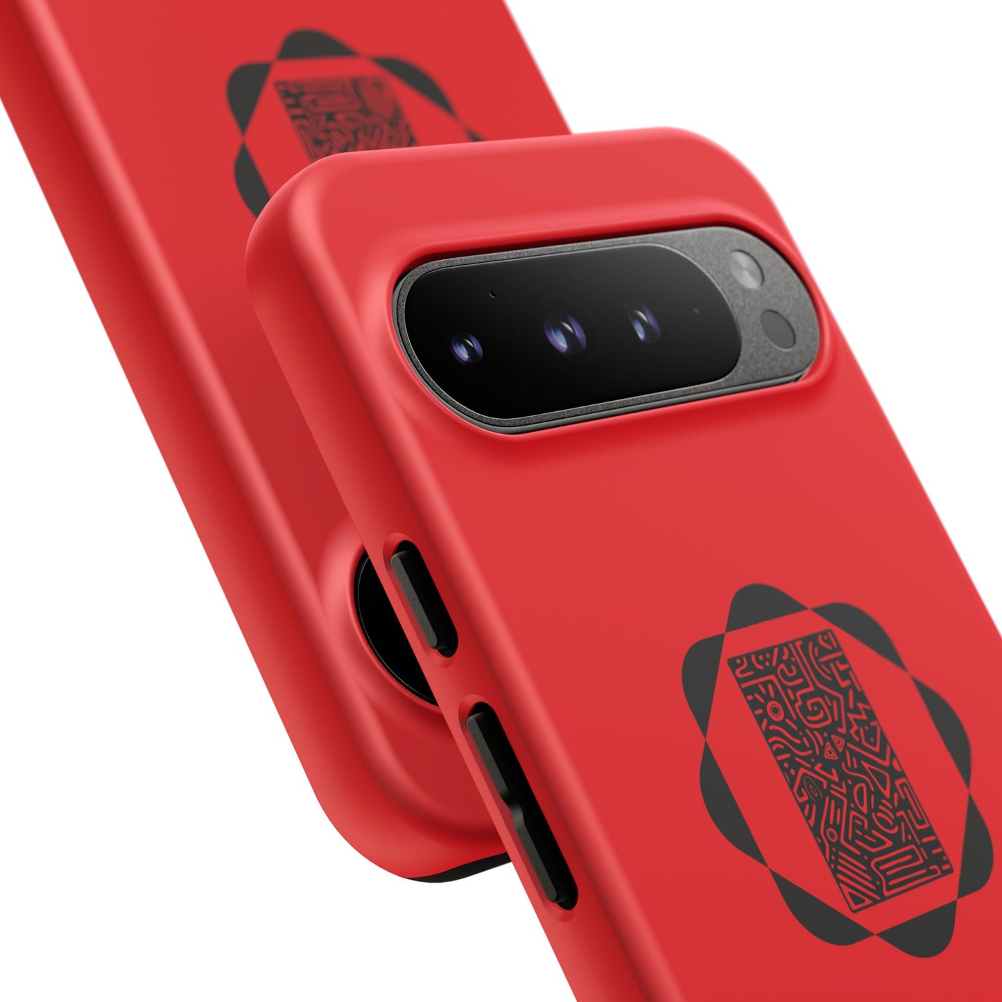 Tough Cases Phone Case, Bold Red Design, Unique Gift for Tech Lovers, Customize for Birthdays, Holidays, Everyday Use