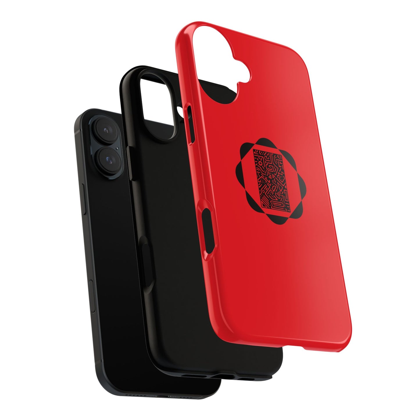 Tough Cases Phone Case, Bold Red Design, Unique Gift for Tech Lovers, Customize for Birthdays, Holidays, Everyday Use
