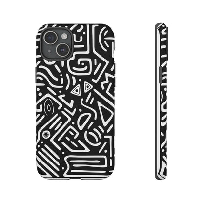 Stylish Phone Case, Abstract Design, Tough Cell Phone Cover, Modern Smartphone Protector, Gift for Tech Lovers, Unique Accessories