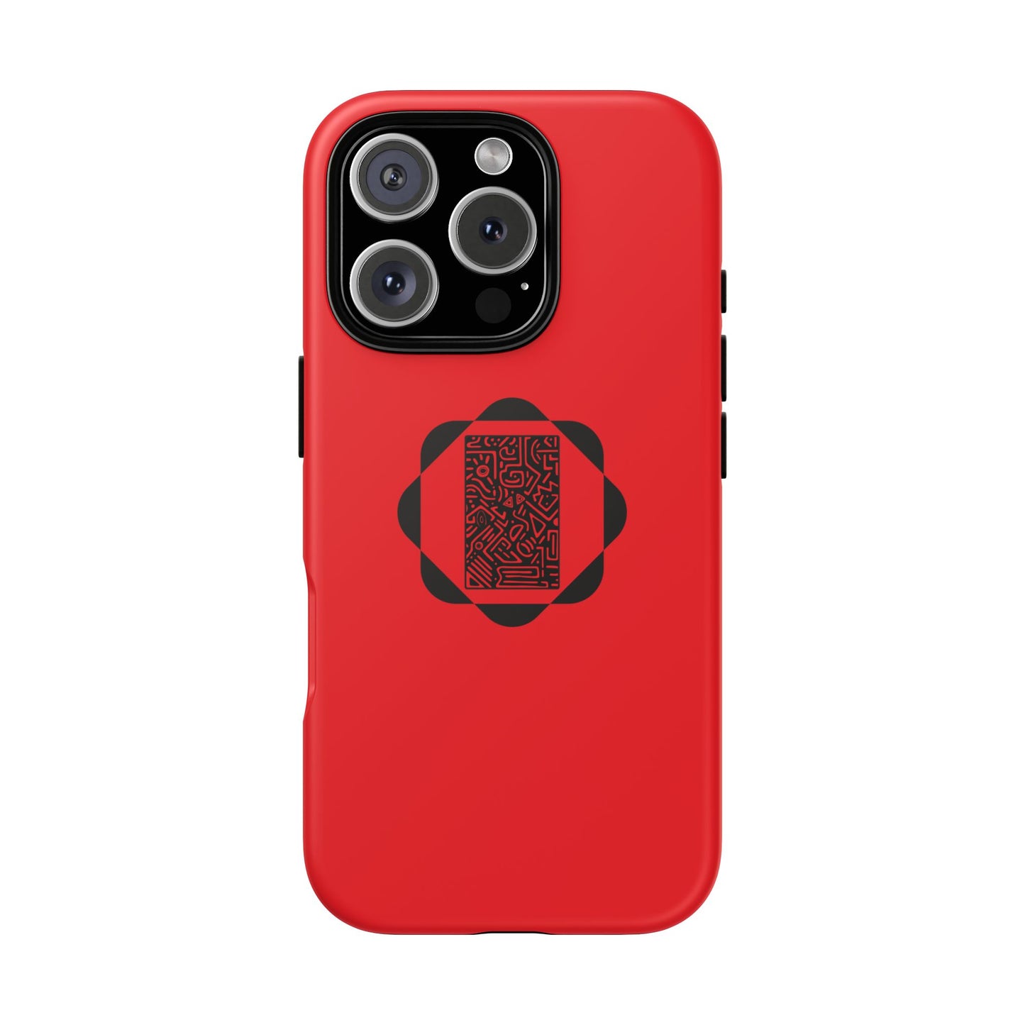 Tough Cases Phone Case, Bold Red Design, Unique Gift for Tech Lovers, Customize for Birthdays, Holidays, Everyday Use
