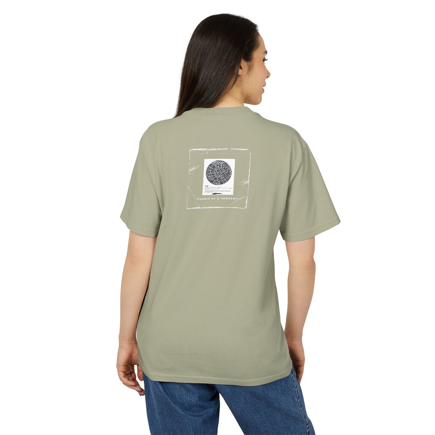 Fabric Of A Thought - Unisex Heavy Faded Tee | Relaxed Casual Style | Perfect for Everyday Wear, Gifting, Festivals, Summer Outings, Lounge Wear