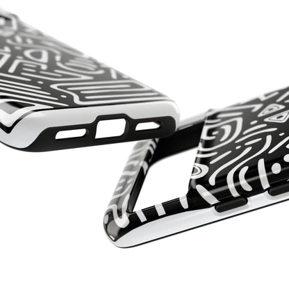 Stylish Phone Case, Abstract Design, Tough Cell Phone Cover, Modern Smartphone Protector, Gift for Tech Lovers, Unique Accessories
