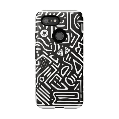 Stylish Phone Case, Abstract Design, Tough Cell Phone Cover, Modern Smartphone Protector, Gift for Tech Lovers, Unique Accessories