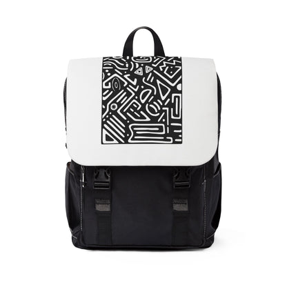 Unisex Casual Art-Themed Backpack, Stylish Everyday Bag, Functional School Pack, Trendy Travel Accessory, Unique Gift for Students