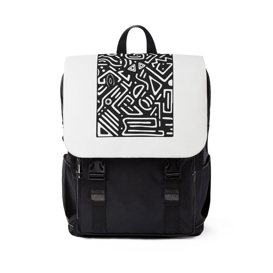 Unisex Casual Art-Themed Backpack, Stylish Everyday Bag, Functional School Pack, Trendy Travel Accessory, Unique Gift for Students