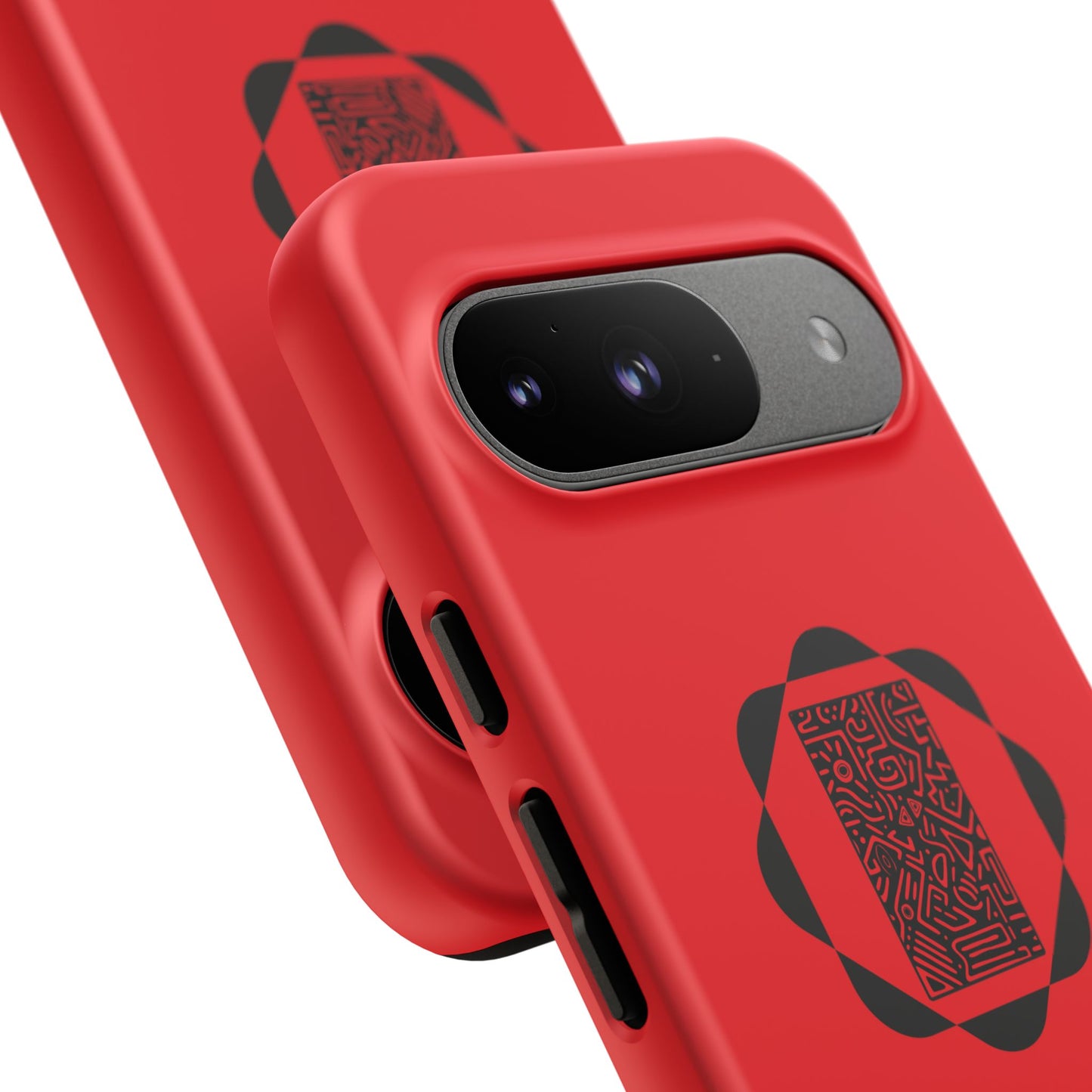 Tough Cases Phone Case, Bold Red Design, Unique Gift for Tech Lovers, Customize for Birthdays, Holidays, Everyday Use
