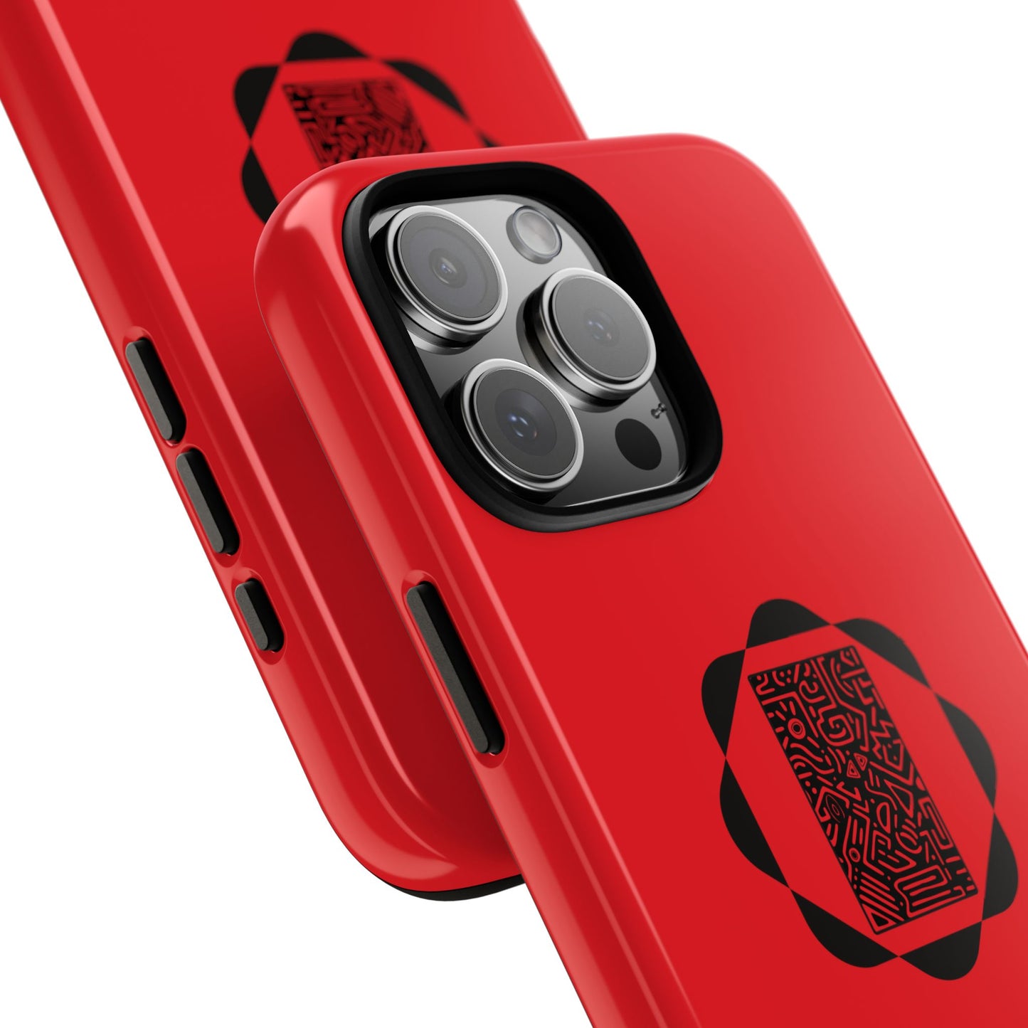 Tough Cases Phone Case, Bold Red Design, Unique Gift for Tech Lovers, Customize for Birthdays, Holidays, Everyday Use