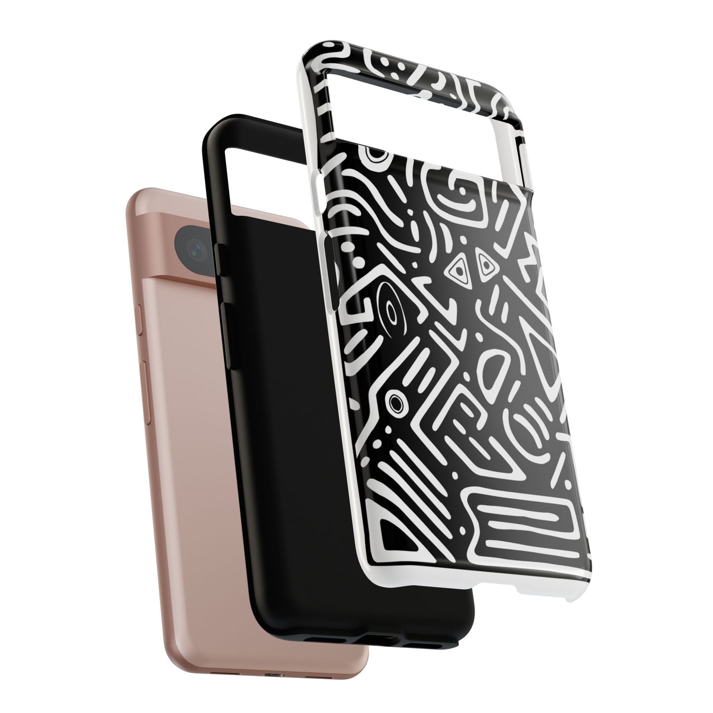 Stylish Phone Case, Abstract Design, Tough Cell Phone Cover, Modern Smartphone Protector, Gift for Tech Lovers, Unique Accessories