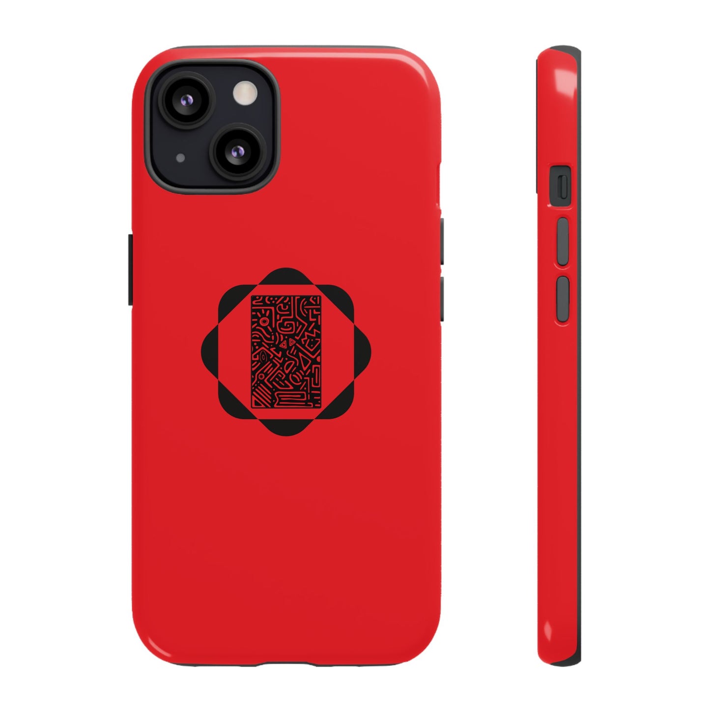 Tough Cases Phone Case, Bold Red Design, Unique Gift for Tech Lovers, Customize for Birthdays, Holidays, Everyday Use