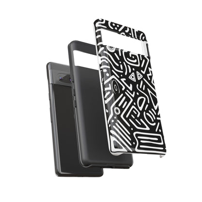 Stylish Phone Case, Abstract Design, Tough Cell Phone Cover, Modern Smartphone Protector, Gift for Tech Lovers, Unique Accessories