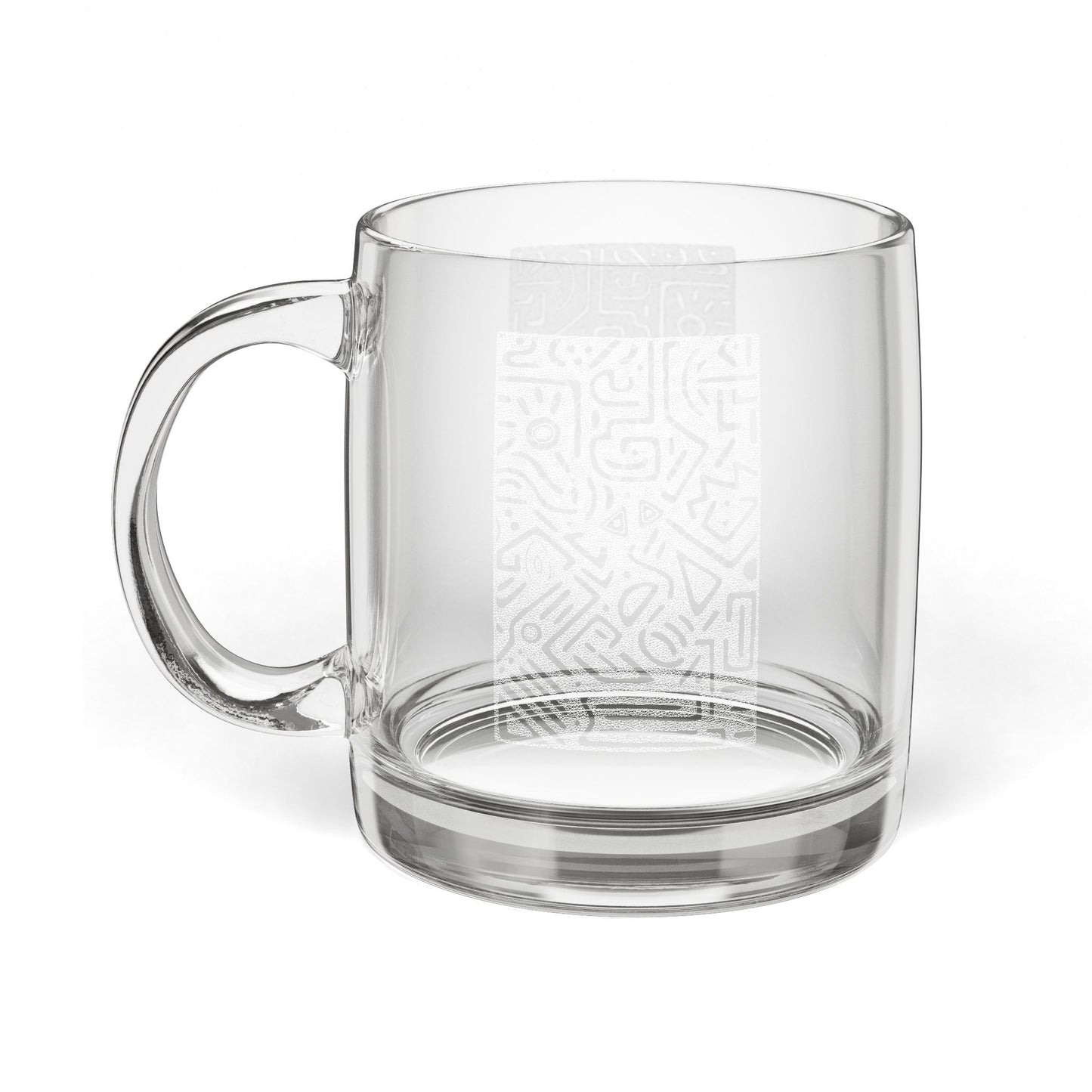 Engraved Glass Coffee Mug — 12.25oz Clear Double-Walled Mug