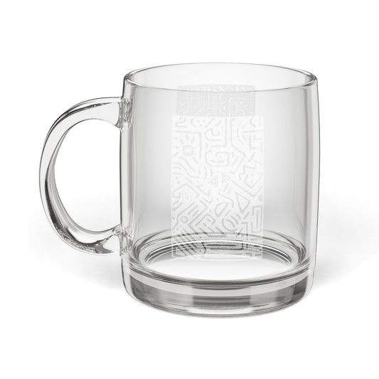 Engraved Glass Coffee Mug — 12.25oz Clear Double-Walled Mug