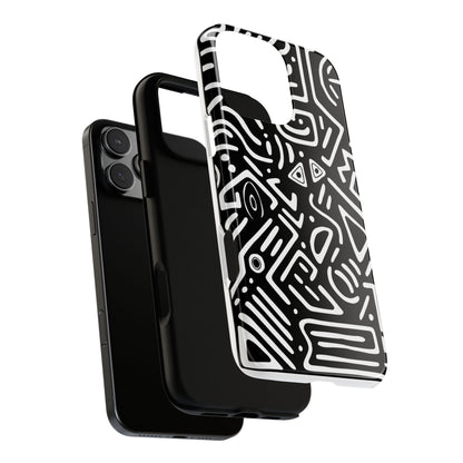 Stylish Phone Case, Abstract Design, Tough Cell Phone Cover, Modern Smartphone Protector, Gift for Tech Lovers, Unique Accessories