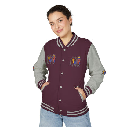 Ngwetsi - Unisex Letterman Jacket with Colorful Parrots Design, Trendy Outerwear, Casual Style, Gift for Animal Lovers, Comfortable and [...]