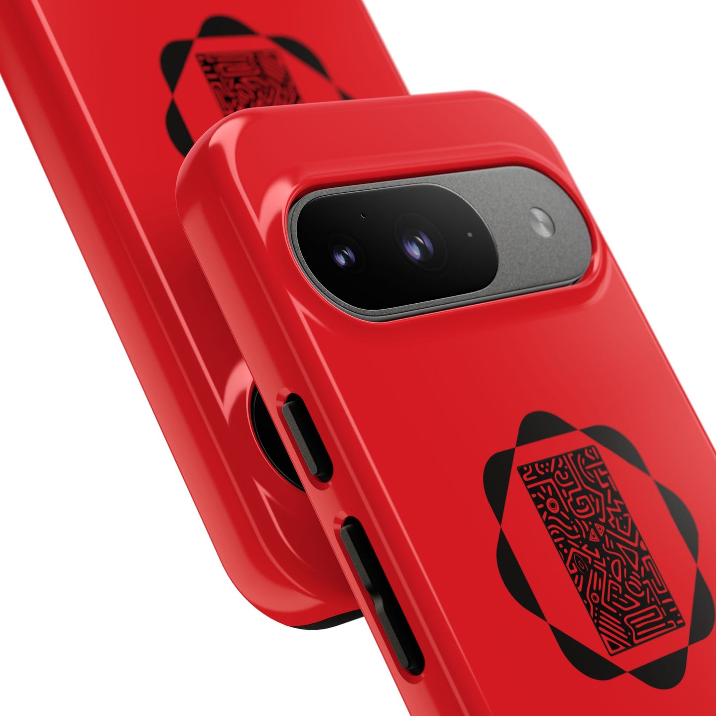 Tough Cases Phone Case, Bold Red Design, Unique Gift for Tech Lovers, Customize for Birthdays, Holidays, Everyday Use