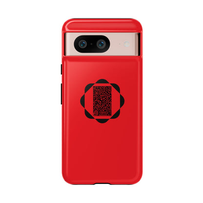 Tough Cases Phone Case, Bold Red Design, Unique Gift for Tech Lovers, Customize for Birthdays, Holidays, Everyday Use