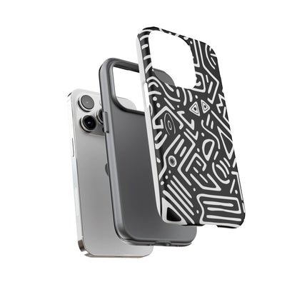 Stylish Phone Case, Abstract Design, Tough Cell Phone Cover, Modern Smartphone Protector, Gift for Tech Lovers, Unique Accessories