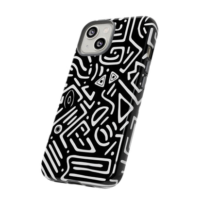 Stylish Phone Case, Abstract Design, Tough Cell Phone Cover, Modern Smartphone Protector, Gift for Tech Lovers, Unique Accessories