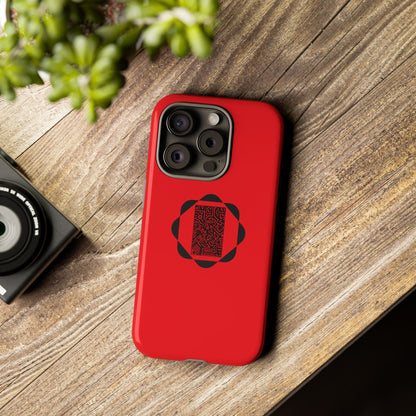 Tough Cases Phone Case, Bold Red Design, Unique Gift for Tech Lovers, Customize for Birthdays, Holidays, Everyday Use