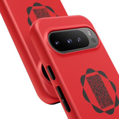 Tough Cases Phone Case, Bold Red Design, Unique Gift for Tech Lovers, Customize for Birthdays, Holidays, Everyday Use