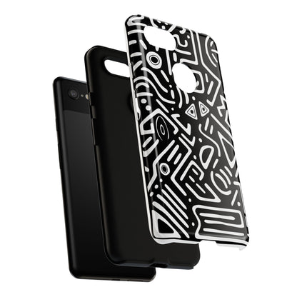 Stylish Phone Case, Abstract Design, Tough Cell Phone Cover, Modern Smartphone Protector, Gift for Tech Lovers, Unique Accessories